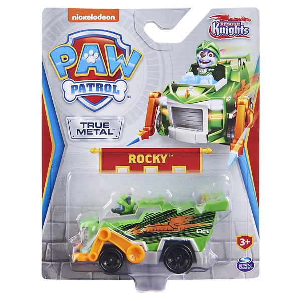 Rocky Rescue Knights Paw Patrol vehicle and figurine