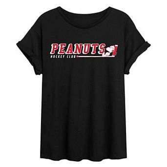 Juniors' Peanuts Hockey Snoopy Oversized Tee