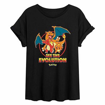 Juniors' Pokémon Charmander Oversized Tee