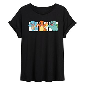 Juniors' Pokémon Characters Oversized Tee