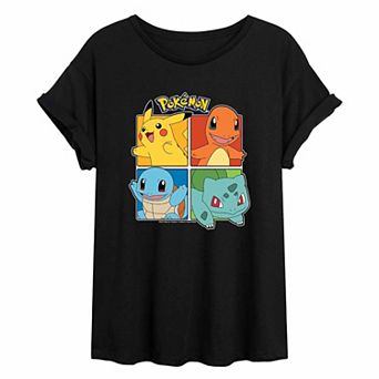 Juniors' Pokémon Grid Oversized Tee