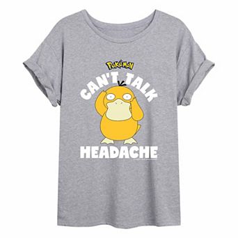 Juniors' Pokémon Psyduck Oversized Tee