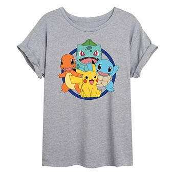 Juniors' Pokémon Round Group Oversized Tee
