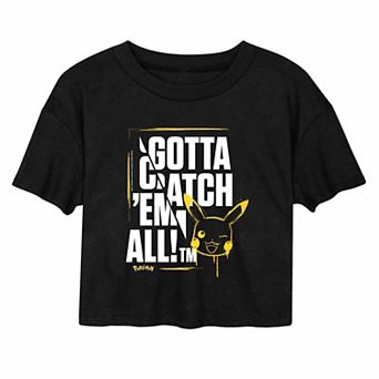 Juniors' Pokémon Catch Em Cropped Tee