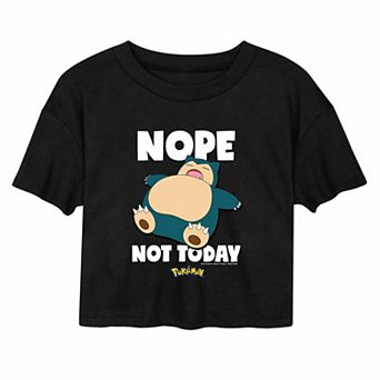 Juniors' Pokémon Not Today Cropped Tee