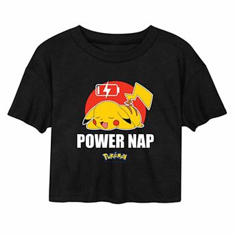 Juniors' Pokémon Power Nap Cropped Tee