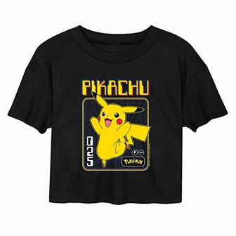 Juniors' Pokémon Pikachu Cropped Tee