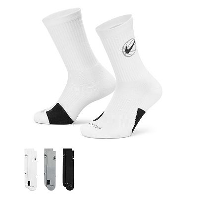 Boys Nike Everyday Crew Basketball Socks 3 Pack