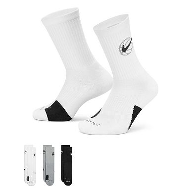 Boys Nike Everyday Crew Basketball Socks 3-Pack