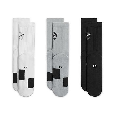 Boys Nike Everyday Crew Basketball Socks 3-Pack
