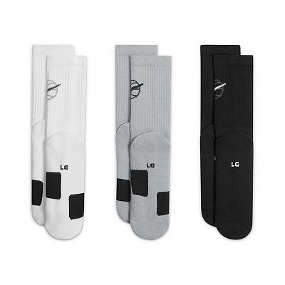 Boys Nike Everyday Crew Basketball Socks 3 Pack