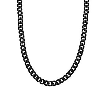 Men's LYNX Stainless Steel 11 mm Curb Chain Necklace