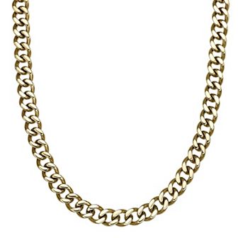 Men's LYNX Stainless Steel 11 mm Curb Chain Necklace