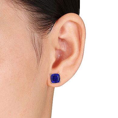 Stella Grace Sterling Silver Lab-Created Ruby, Lab-Created Blue & Pink Sapphire 3-Piece Stud Earring Set