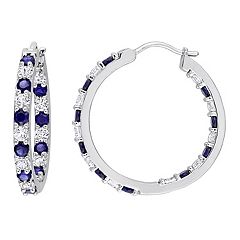 White sapphire hot sale earrings kohls