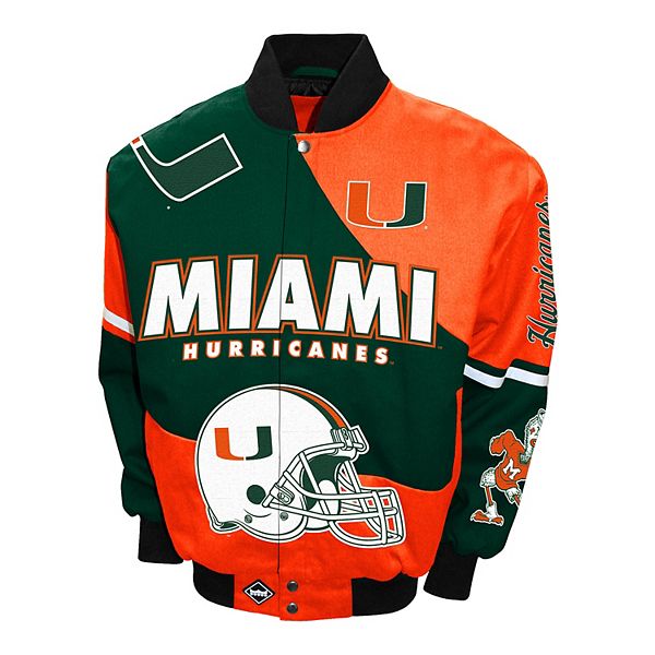 Miami Hurricanes NCAA Custom Name Baseball Jacket For Fans