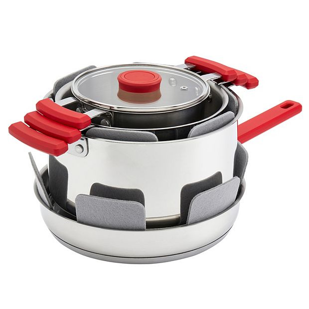 Denmark Stax 7-pc. Red Stainless Steel Cookware Set