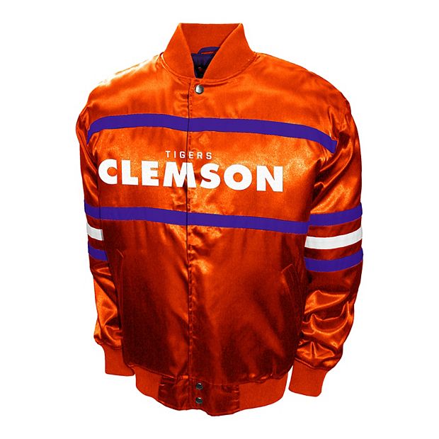 Men's Clemson Tigers 2nd Era Satin Jacket, Size: Small, Orange