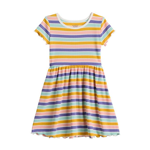 Toddler Girl Jumping Beans Short Sleeve Ribbed Skater Dress