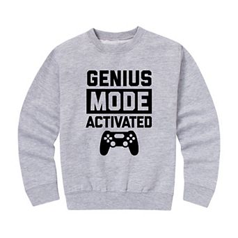 Boys 8-20 Genius Mode Activated Crew Fleece Sweatshirt