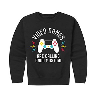 Boys Licensed Character Vid'eo Games Are Calling Crew Fleece Sweatshirt