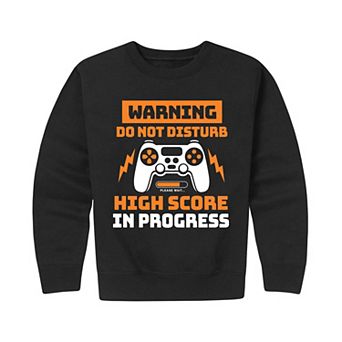 Boys 8-20 Do Not Disturb High Score Crew Fleece Sweatshirt
