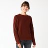 Petite Sonoma Goods For Life® Drop Shoulder Pullover Sweater