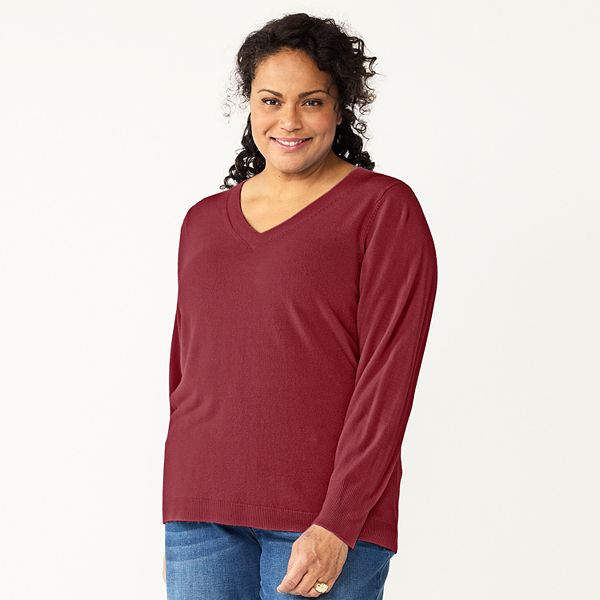 Plus Size Barrow® Extra Soft V-Neck Sweater