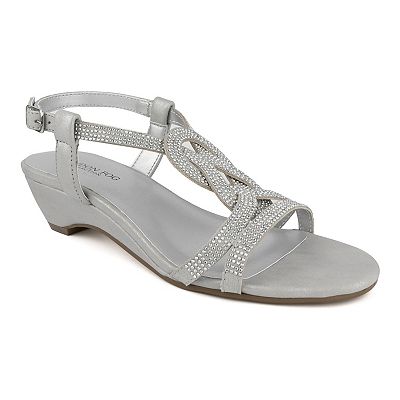 Wedding Shoes Dressy Silver Wedges Heels Silver Wide Fit Shimmer