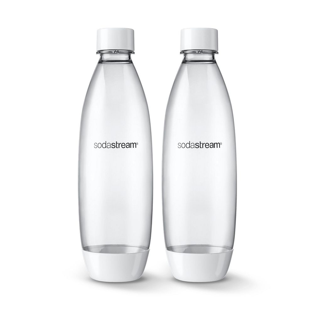 SodaStream 1-Liter Dishwasher Safe Slim Carbonating Bottle 2-pk.