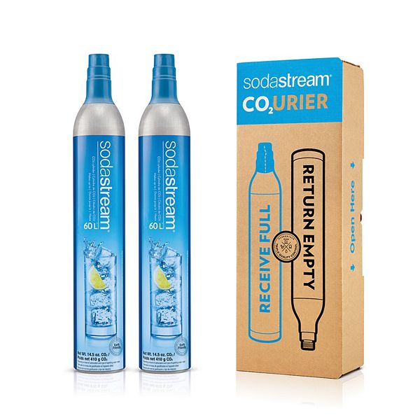 60L Sodastream Spare Gas Cylinder Refill Soda Stream Maker Beverages Pack  of 2