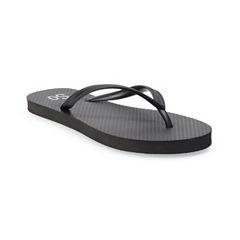 18mm/20mm Black Flip Flop Sandals - Size 7 1/2 (1820-2324-7.5-P-40)