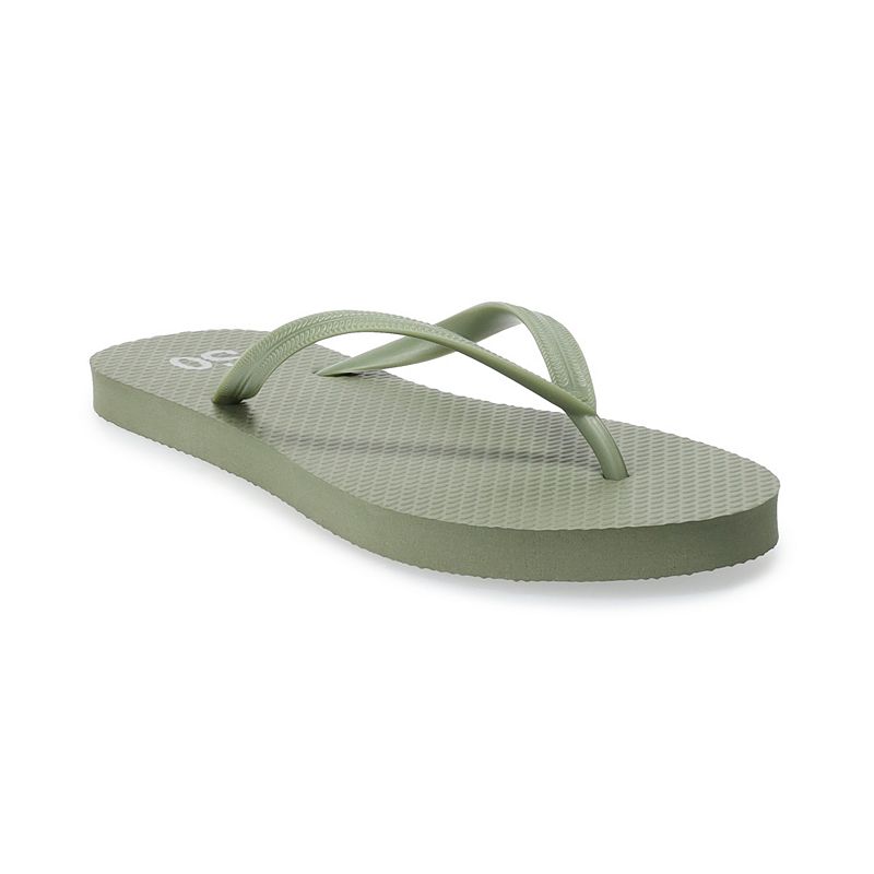 SO Glider Womens Flip Flop Sandals, Size: 5, Green
