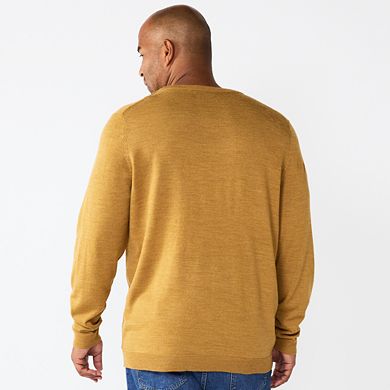Big & Tall Apt. 9® Merino Wool V-Neck Sweater