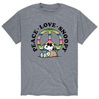 Men's Peanuts Peace Love Snoopy Tee
