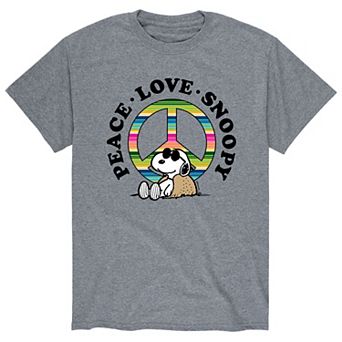 Men's Peanuts Peace Love Snoopy Tee