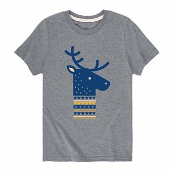 Boys 8-20 Winter Nordic Deer Graphic Tee