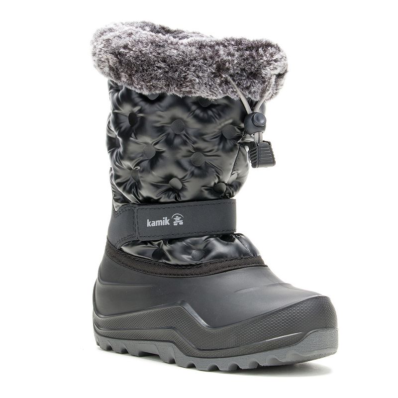 Kamik Penny 3 Girls Waterproof Snow Boots, Girls, Size: 2, Black