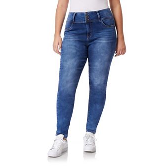 Juniors' Plus WallFlower High-Rise Sassy Ankle Jeggings