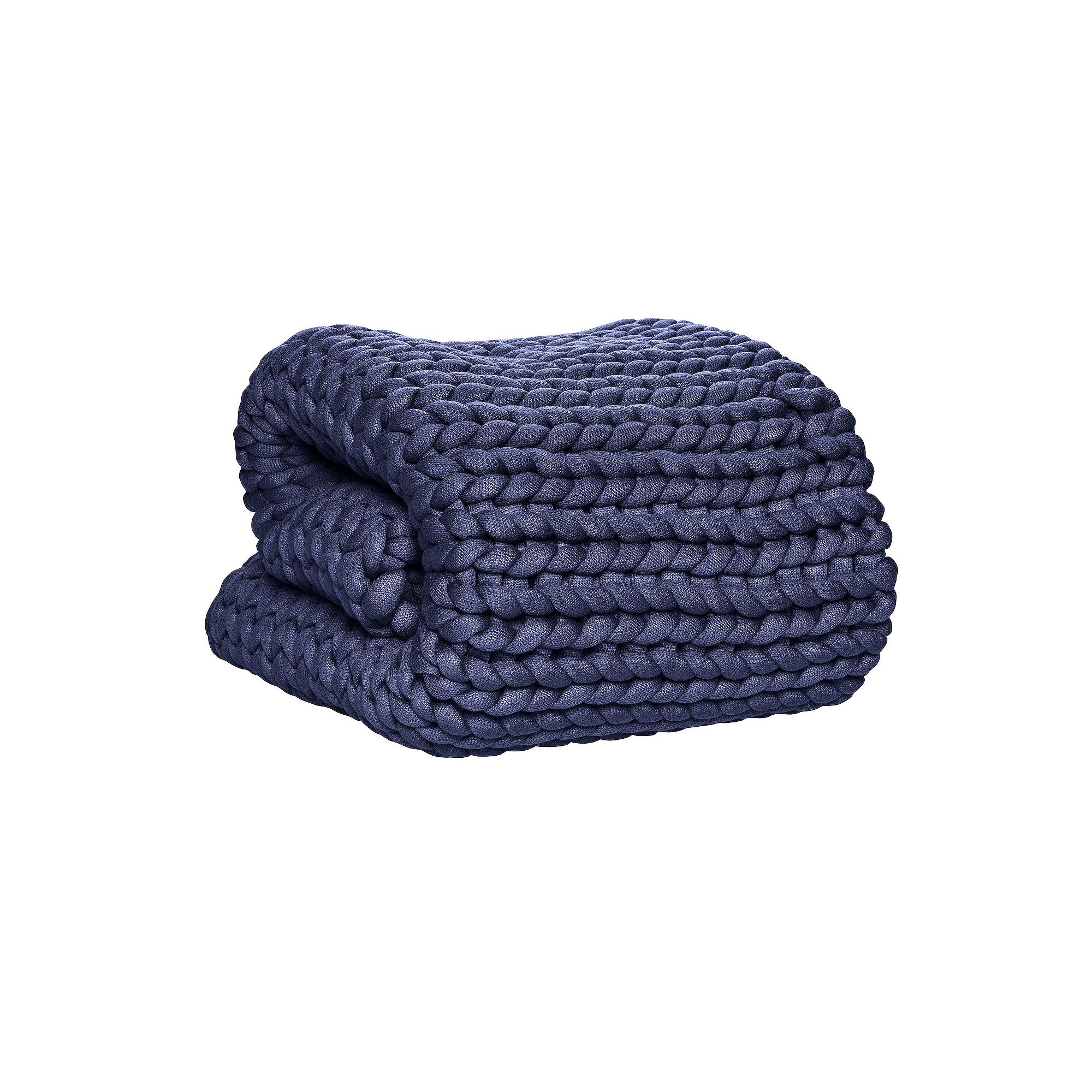 Tranquility 12-lbs. Chunky Knit Weighted Blanket, Blue