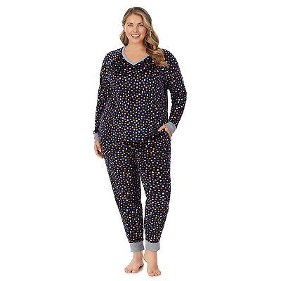 Plus Size Cuddl Duds® Velour Fleece V-Neck Pajama Top and