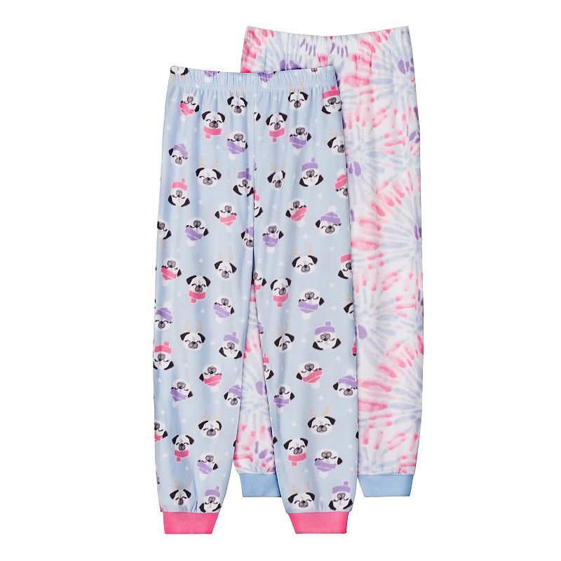 Girls Cuddl Duds 2-Piece Pajama Pants Pack, Girls, Size: 7-8, Brt Blue