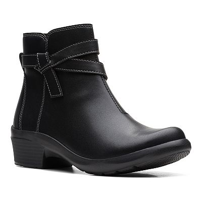 Clarks womens leather boots best sale