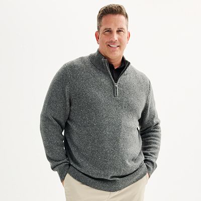 Big Tall Sonoma Goods For Life Quarter Zip Sweater