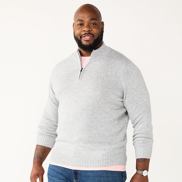 Big & Tall Sonoma Goods For Life® Quarter-Zip Sweater