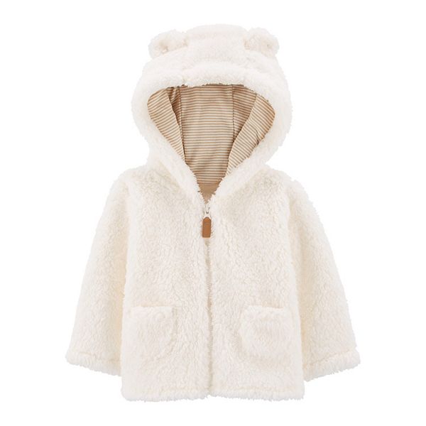 Carter's Baby Girl Sherpa Lined Cotton Long-Sleeve Sweater - Pink