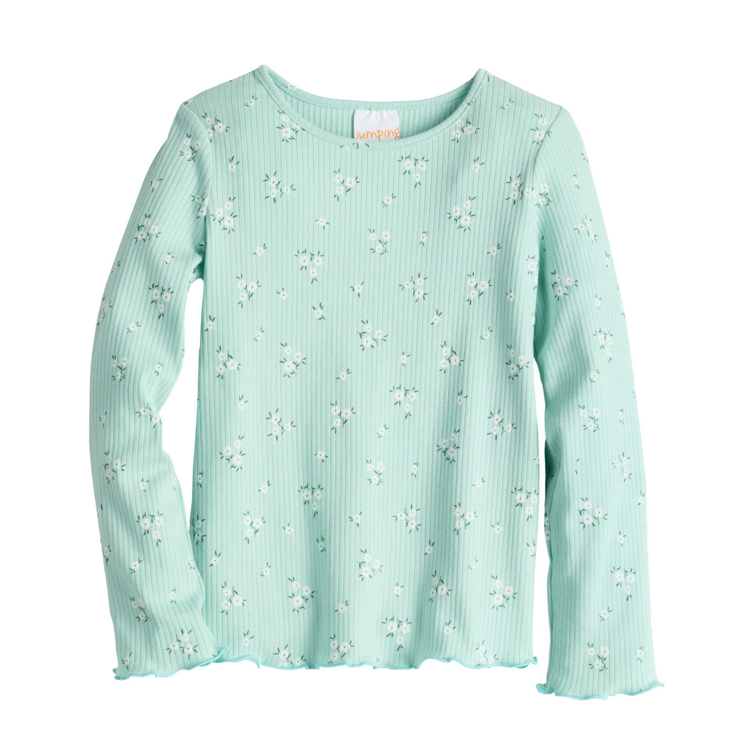 long sleeve lettuce edge top