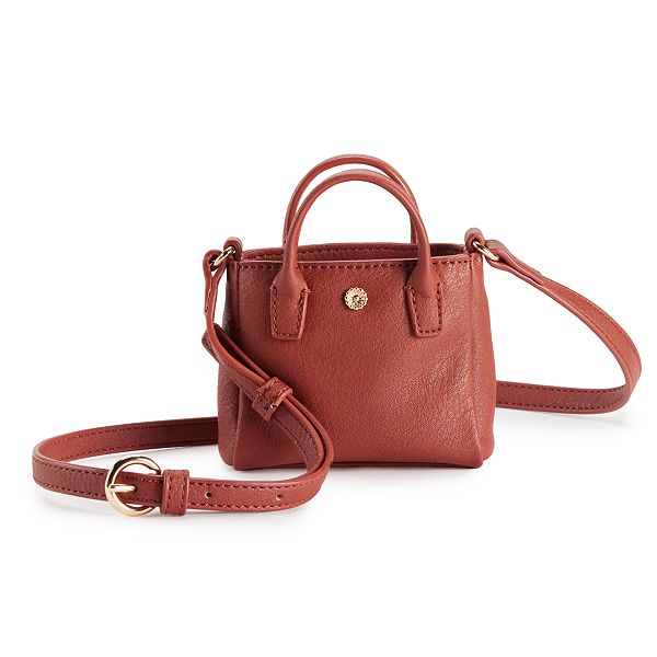 LC Lauren Conrad Candide Crossbody Bag, Med Brown - Yahoo Shopping