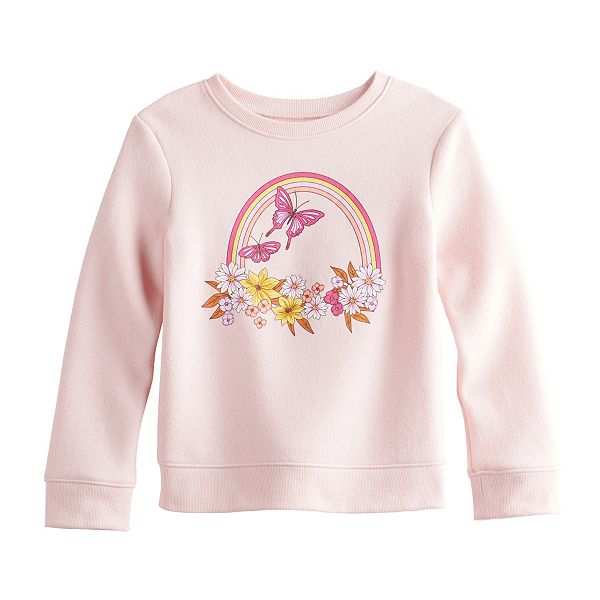 Girls 412 Jumping Beans® Fleece Crewneck Graphic Pullover Sweatshirt