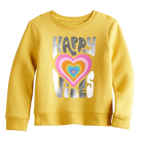 Girls 412 Jumping Beans® Fleece Crewneck Graphic Pullover Sweatshirt